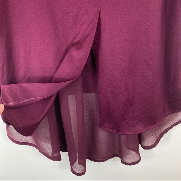 Anthropologie Eri + Ali Split Back Top Chiffon - Picture 5 of 10